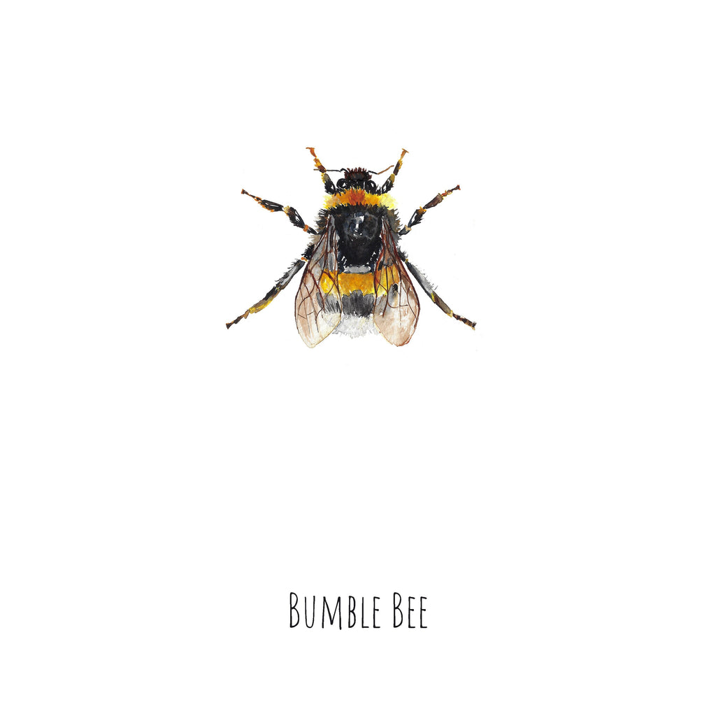 Personalised Bumble Bee Watercolour Art Print – view 2