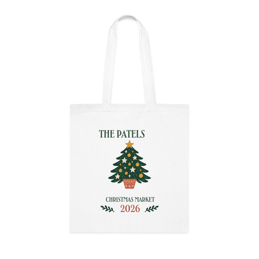 Personalised Christmas Market Cotton Tote Bag