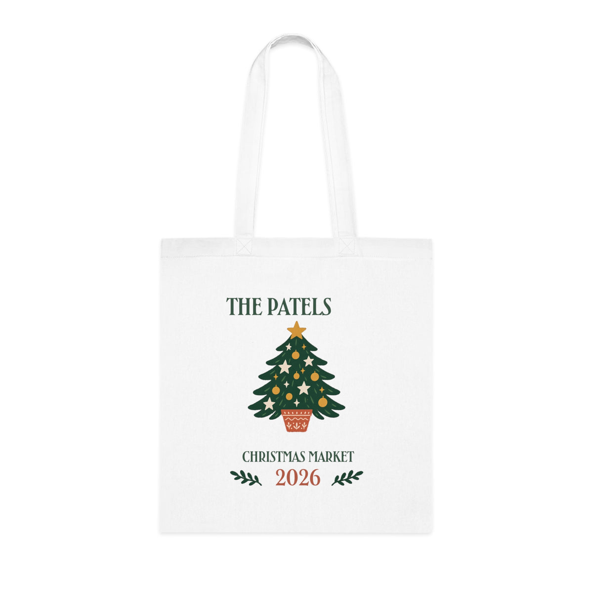 Personalised Christmas Market Cotton Tote Bag