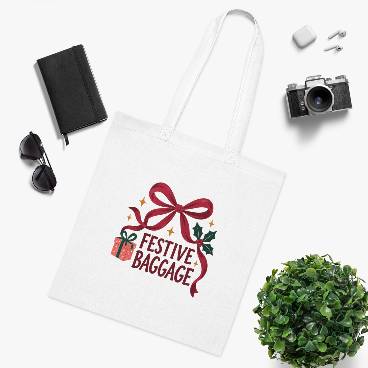 Festive Baggage Christmas Cotton Tote Bag