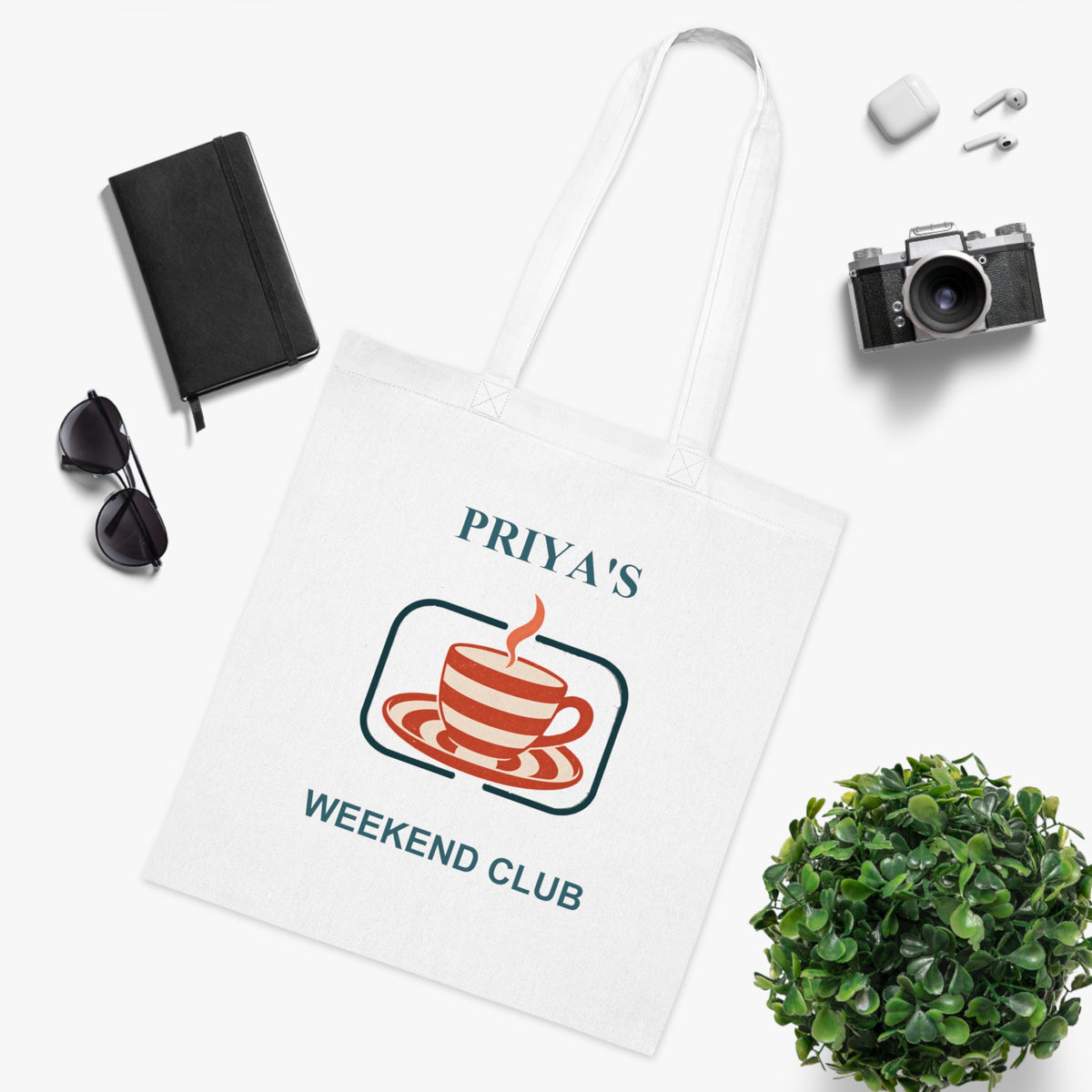 Personalised Weekend Club Cotton Tote Bag