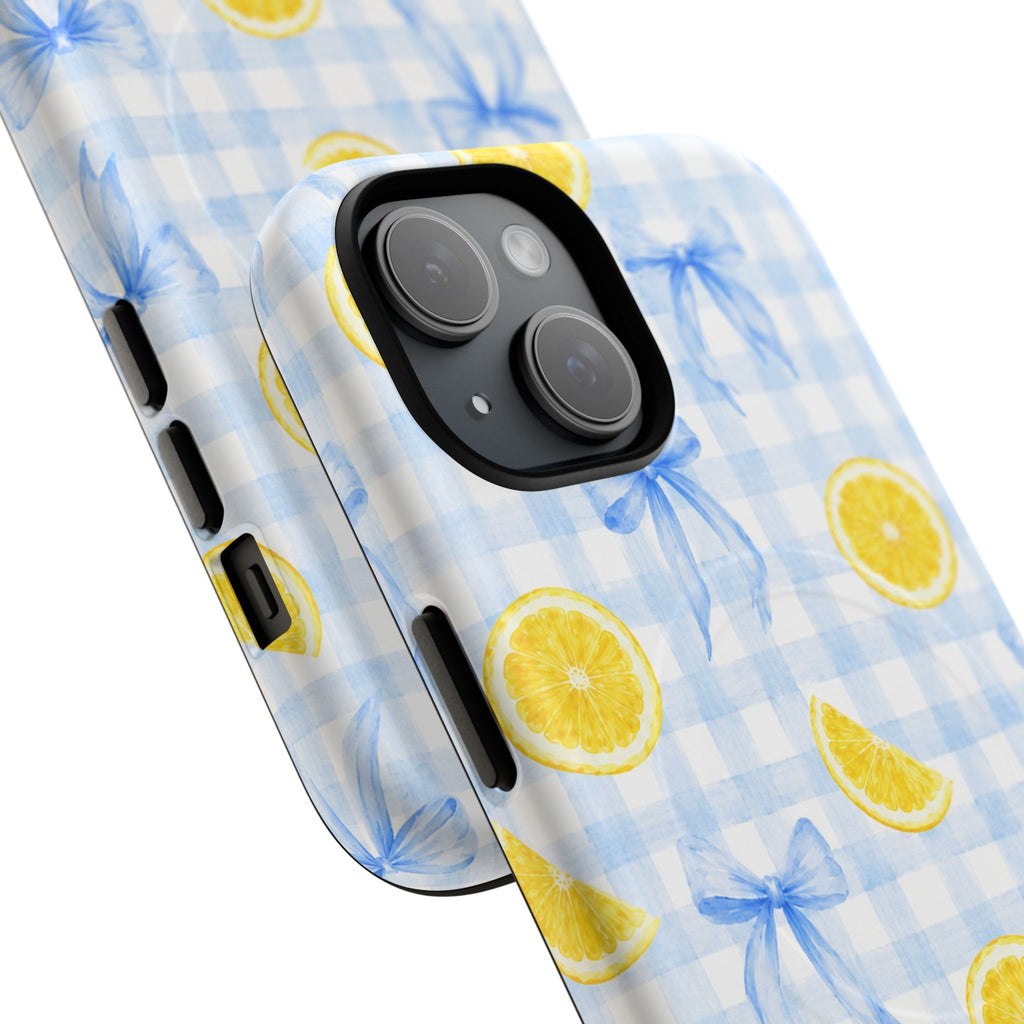 Lemon & Blue Bows Magnetic Phone Case – view 10