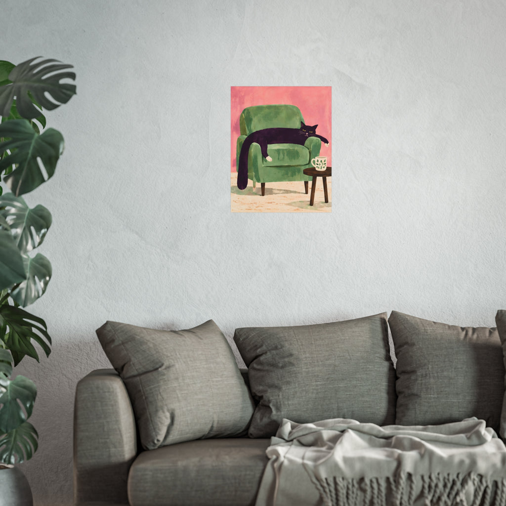The Cat Has the Chair – Funny Cat Art Print