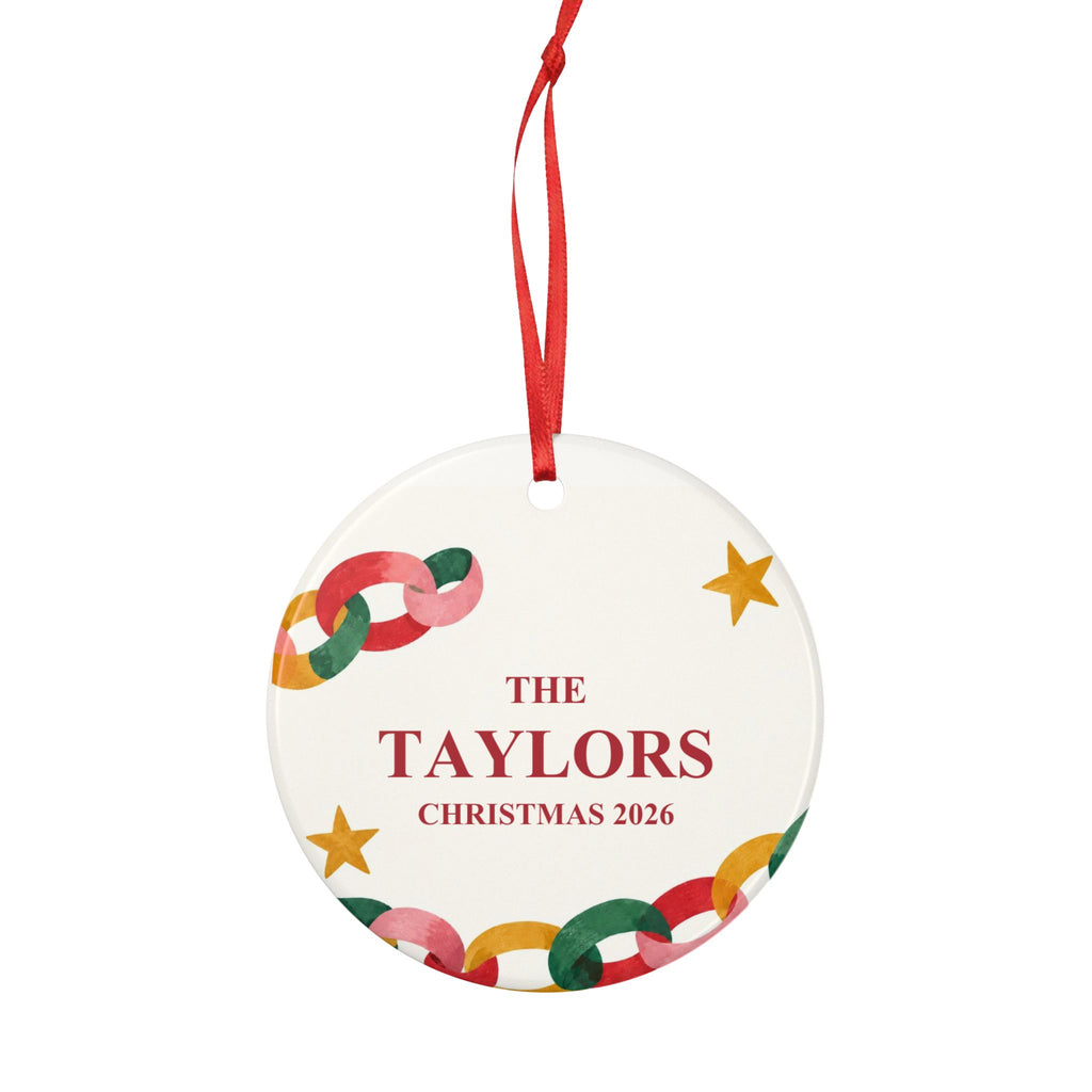 Personalised Family Paper Chain Christmas Ornament