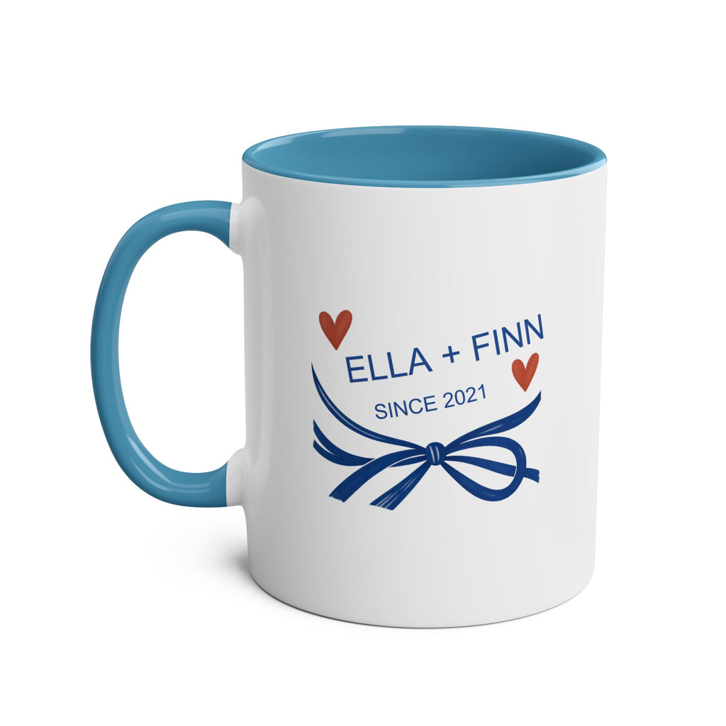 Since We Met – Personalised Couple Accent Mug – 11oz