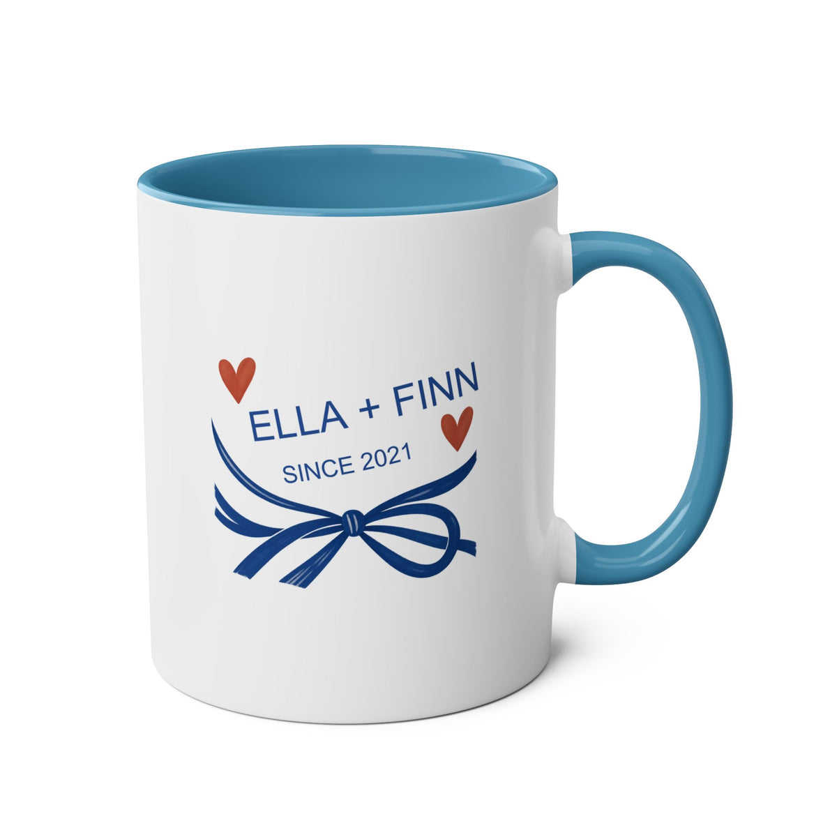Since We Met – Personalised Couple Accent Mug – 11oz