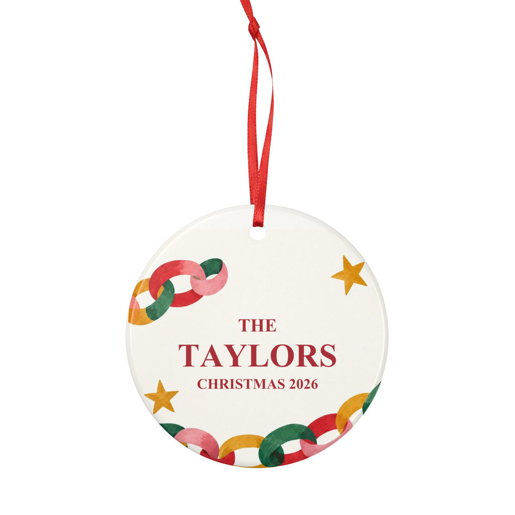 Personalised Family Paper Chain Christmas Ornament