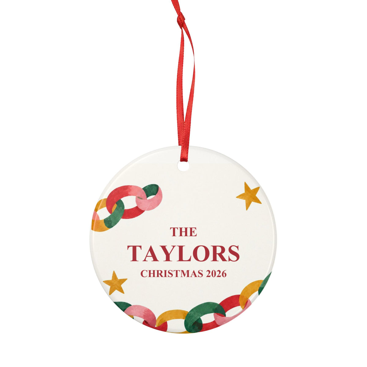 Personalised Family Paper Chain Christmas Ornament