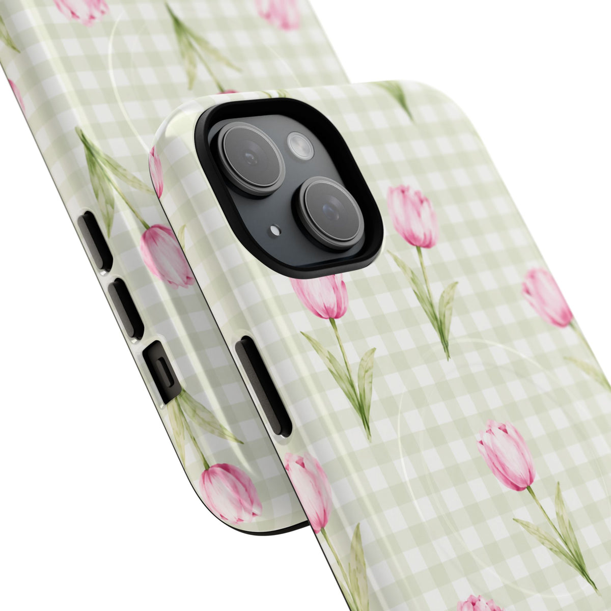 Pink Tulip Gingham Magnetic Phone Case – view 16