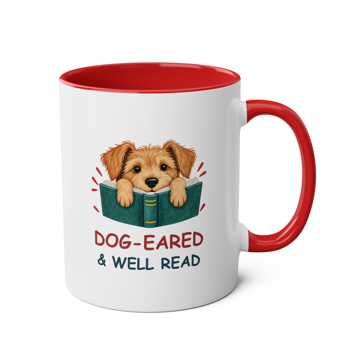 Dog-Eared and Well Read Accent Mug – 11oz