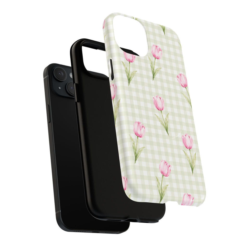 Pink Tulip Gingham Magnetic Phone Case – view 19