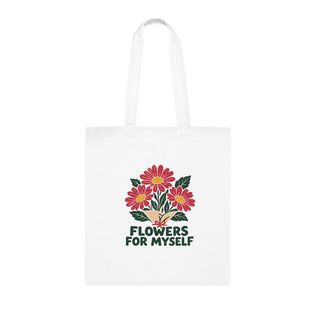 Flowers for Myself Cotton Tote Bag