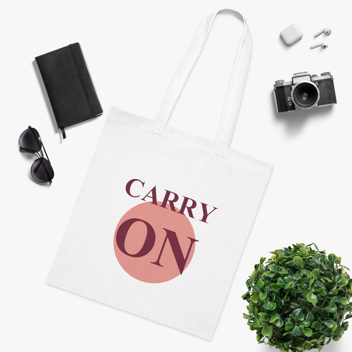 Carry On Cotton Tote Bag