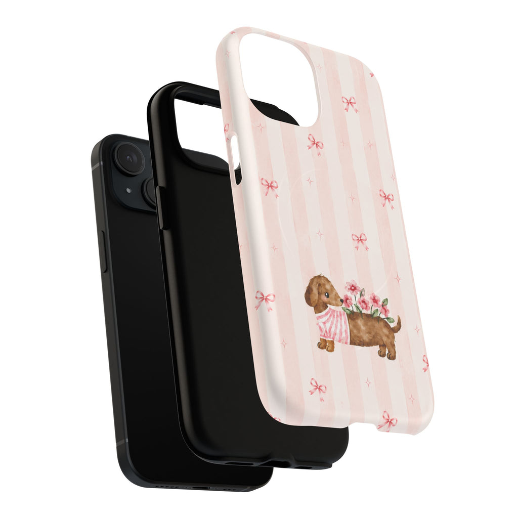 Dachshund & Flowers Magnetic Phone Case – view 7