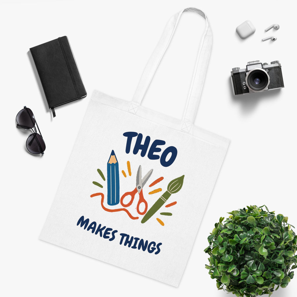 Personalised Makes Things Cotton Tote Bag
