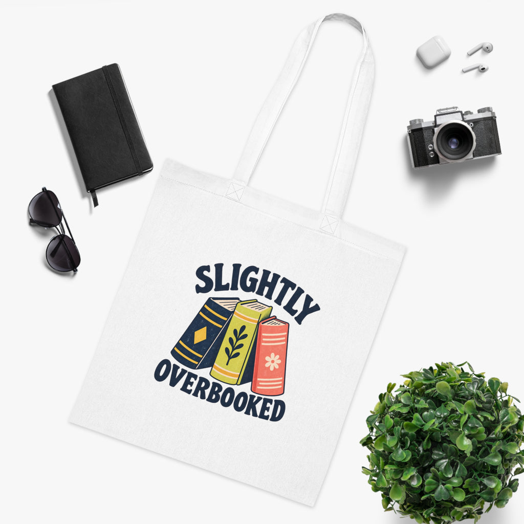 Slightly Overbooked Cotton Tote Bag