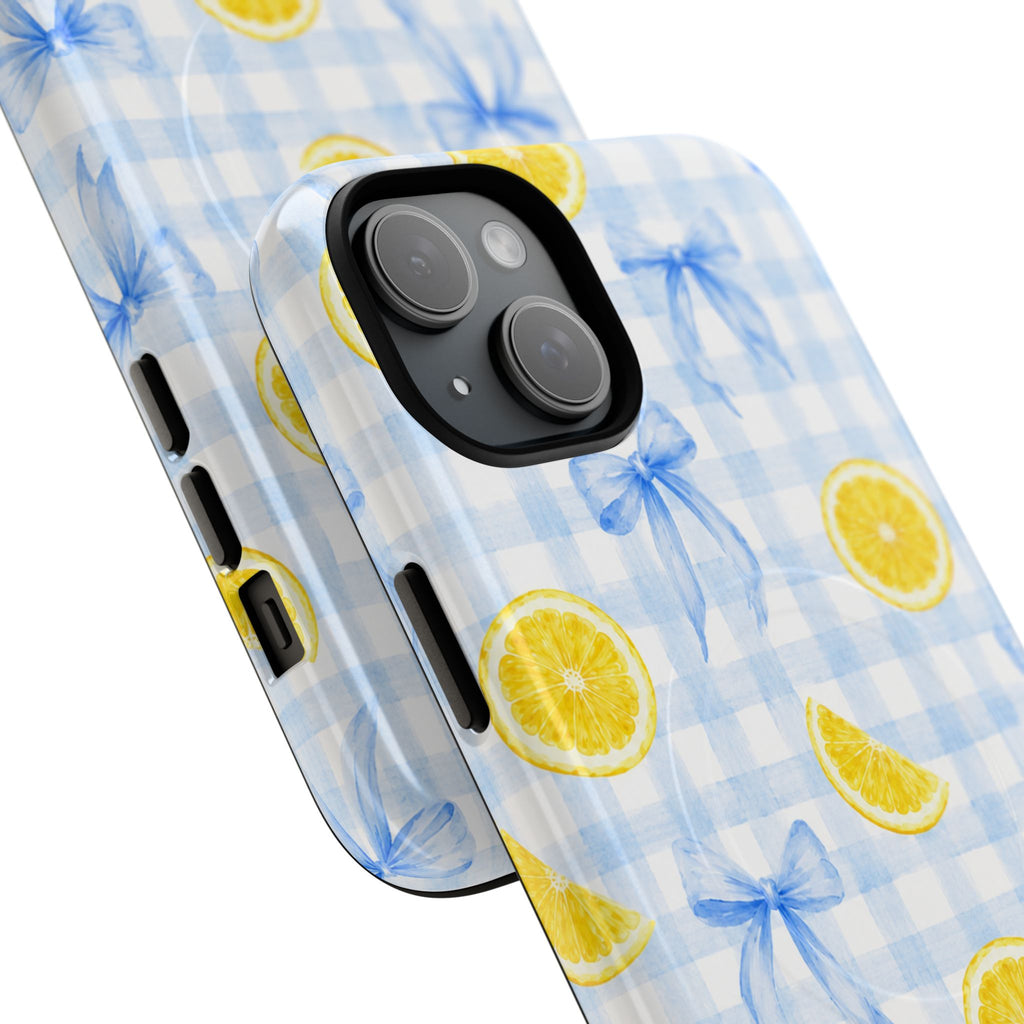 Lemon & Blue Bows Magnetic Phone Case – view 16