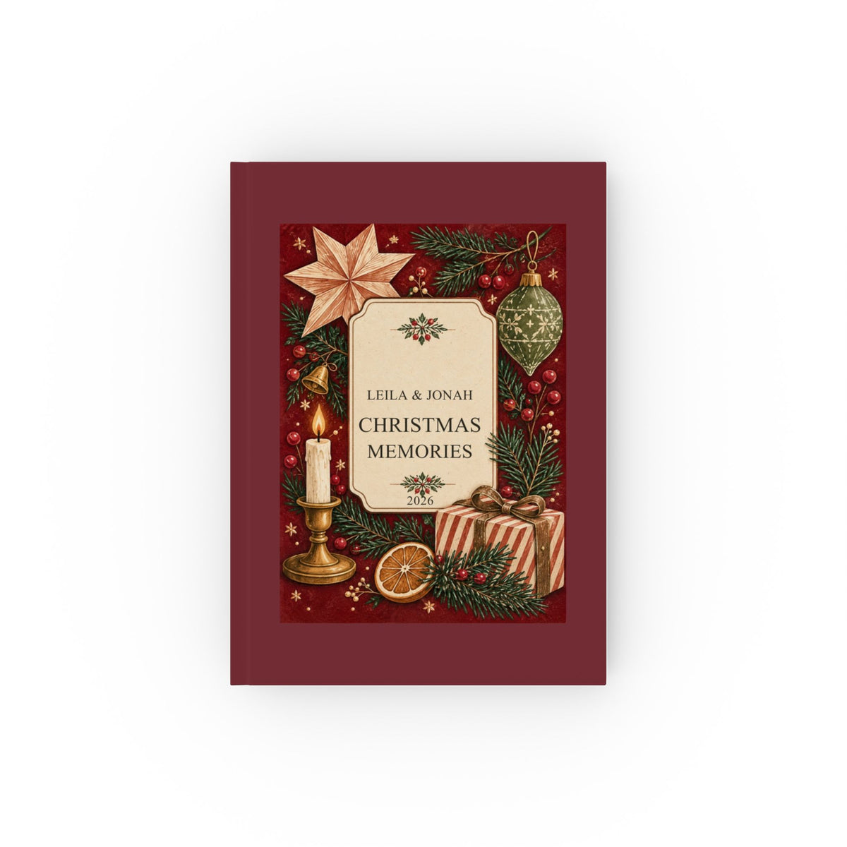 Personalised Christmas Memories Hardback Journal
