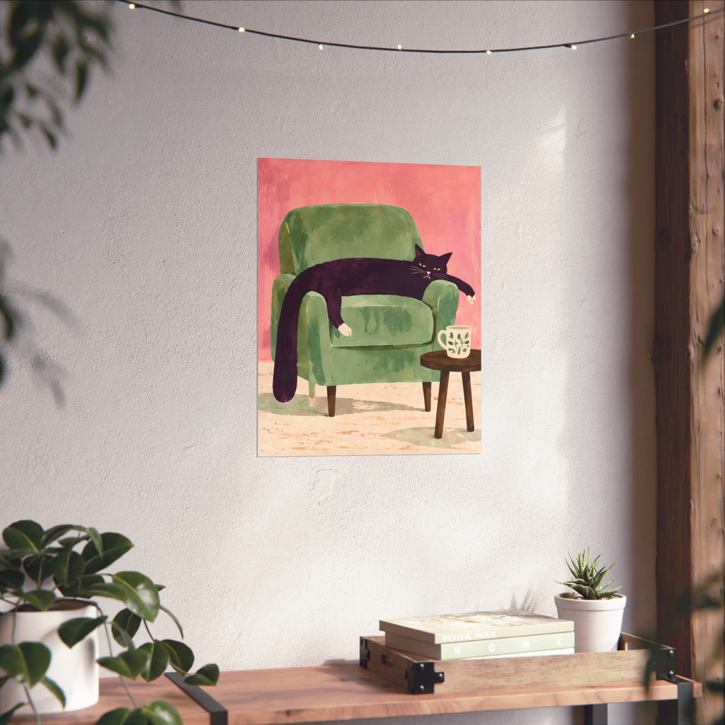 The Cat Has the Chair – Funny Cat Art Print