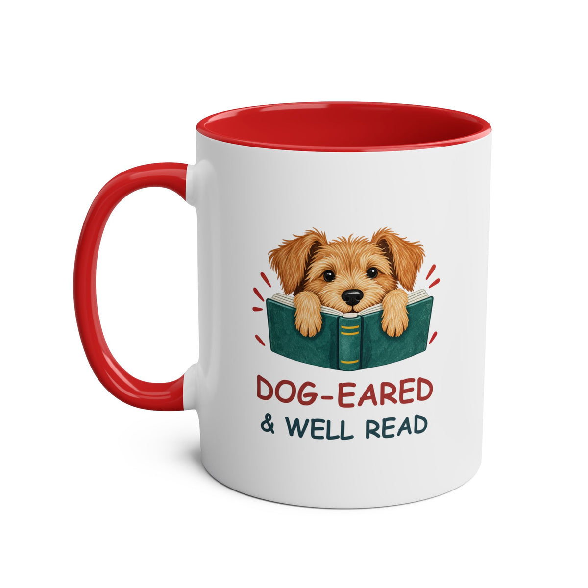 Dog-Eared and Well Read Accent Mug – 11oz