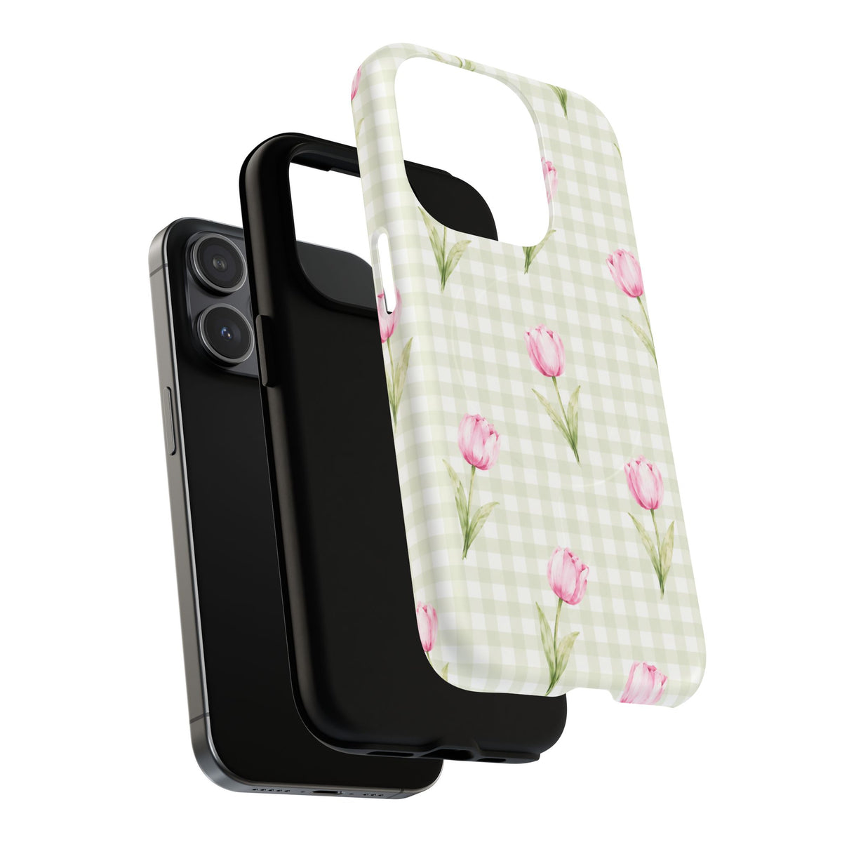 Pink Tulip Gingham Magnetic Phone Case – view 15