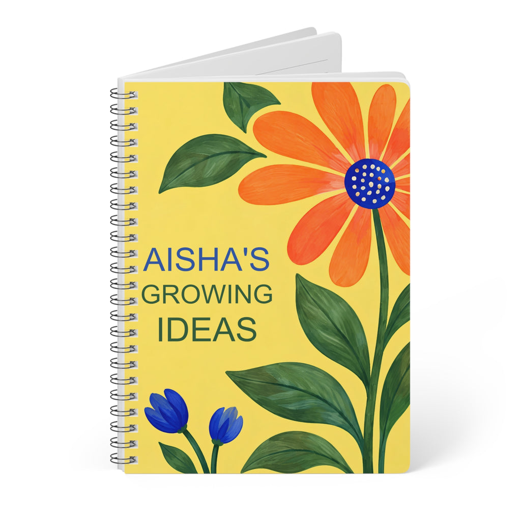 Ideas in Bloom – Personalised A5 Lined Notebook