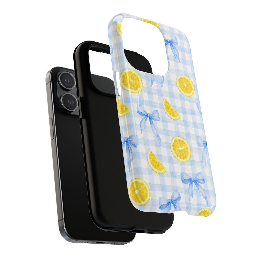 Lemon & Blue Bows Magnetic Phone Case – view 13