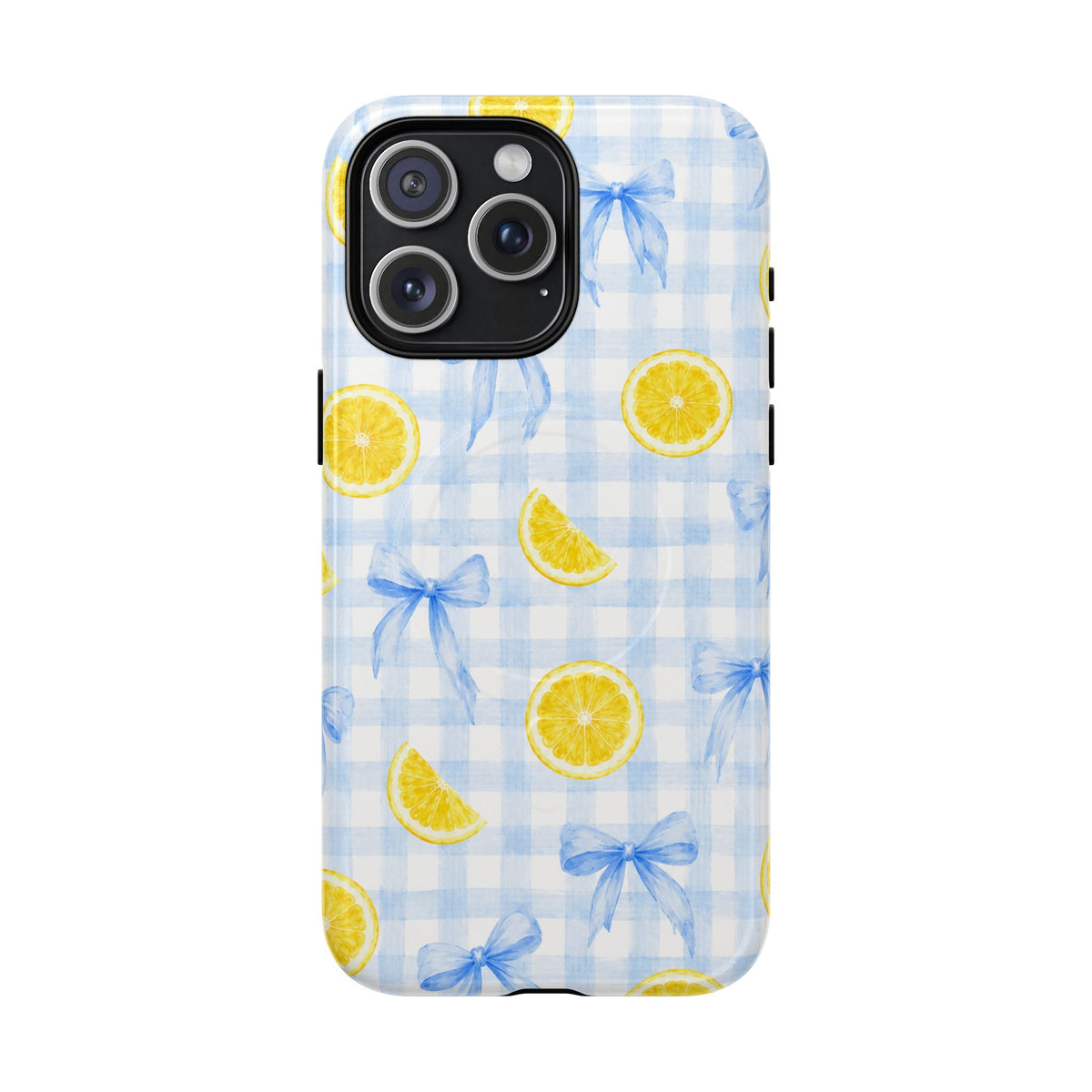 Lemon & Blue Bows Magnetic Phone Case – view 7