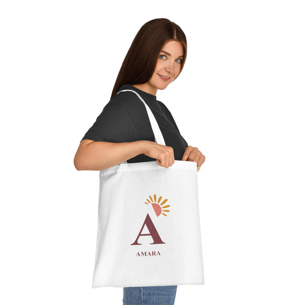 Personalised Sun Initial Cotton Tote Bag