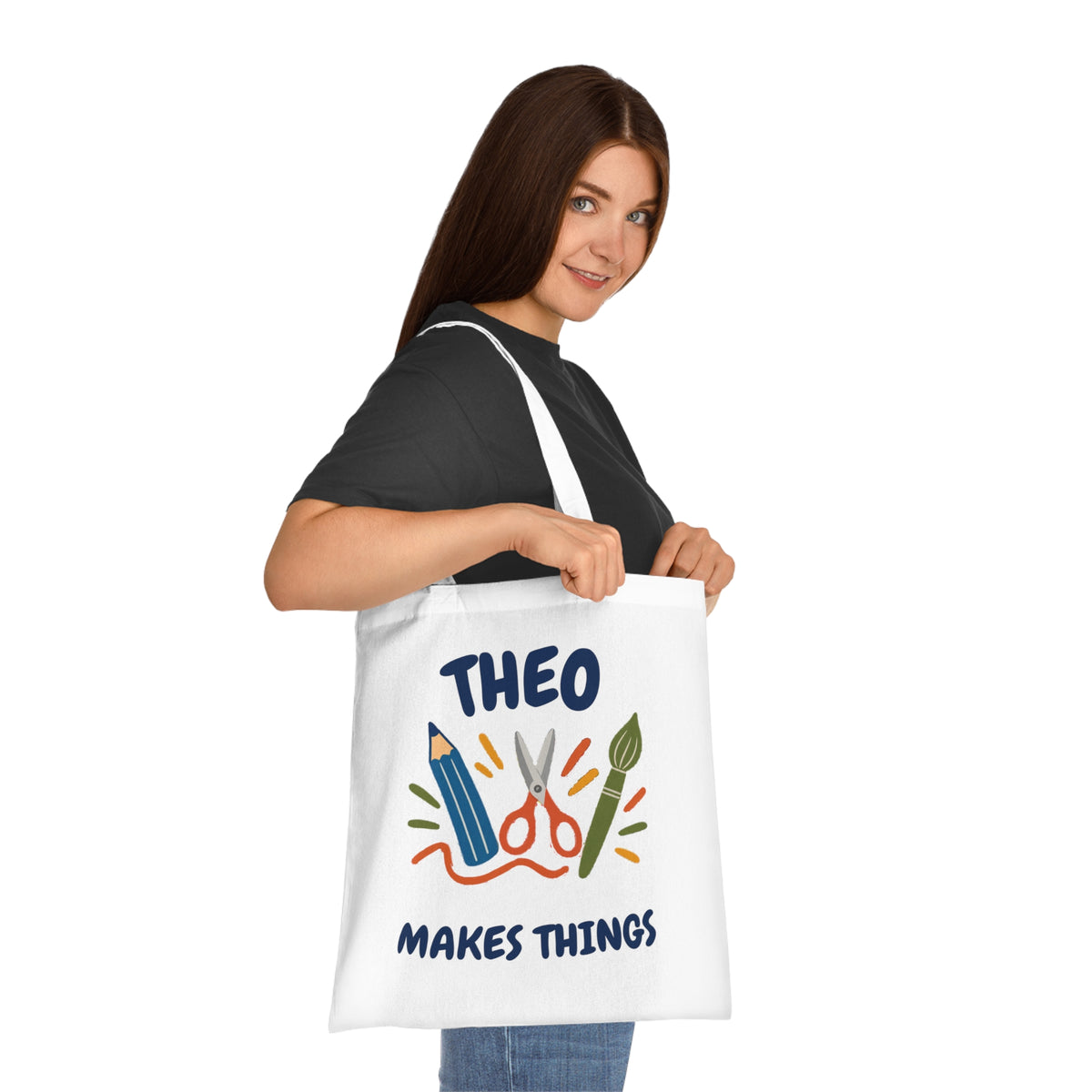Personalised Makes Things Cotton Tote Bag