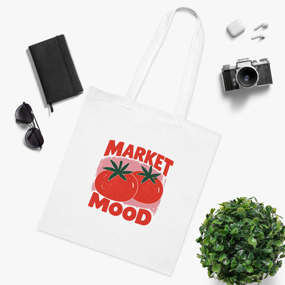 Market Mood Cotton Tote Bag