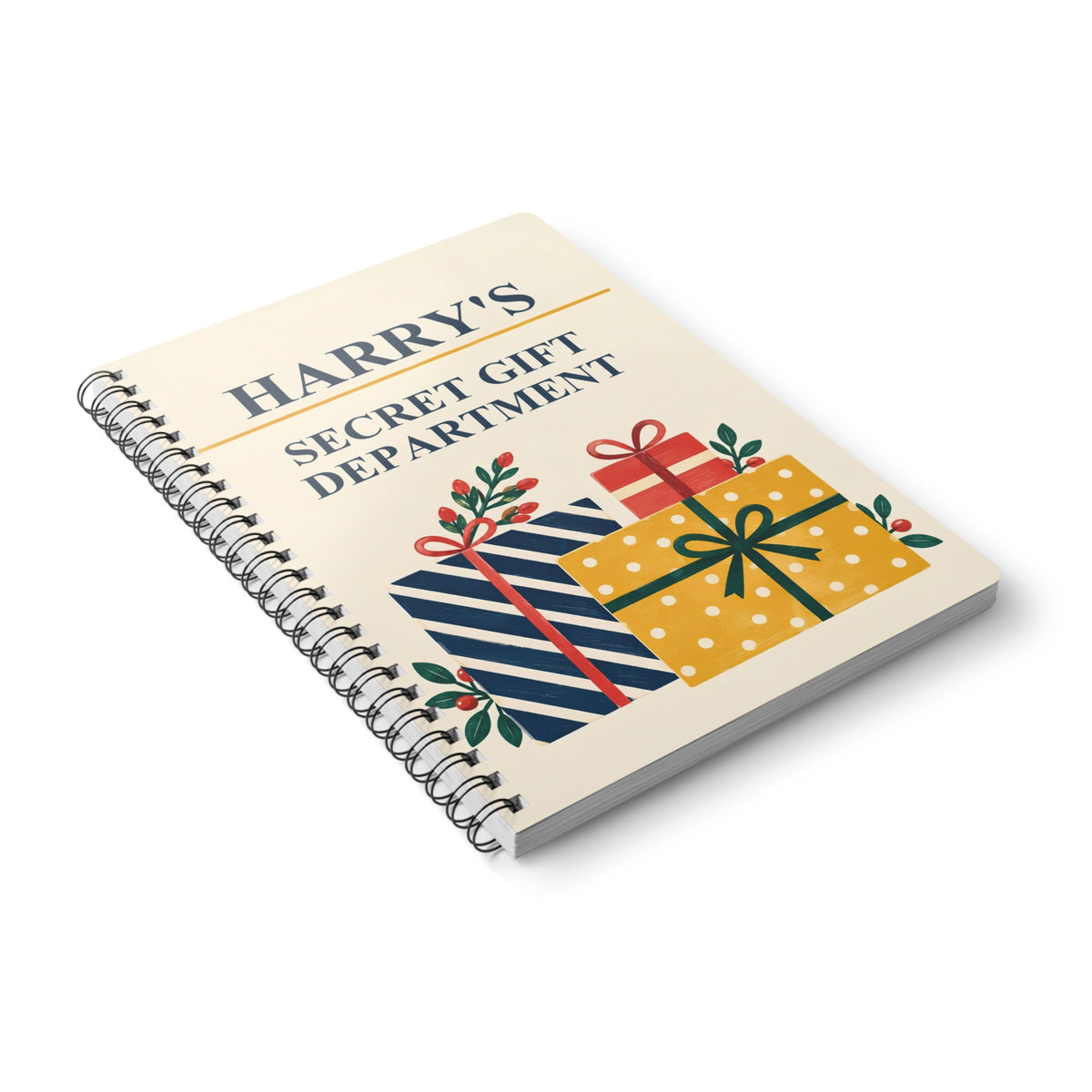Secret Gift Department – Personalised A5 Notebook
