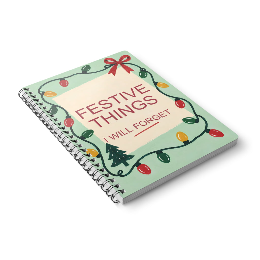Festive Things to Forget – Christmas A5 Lined Notebook