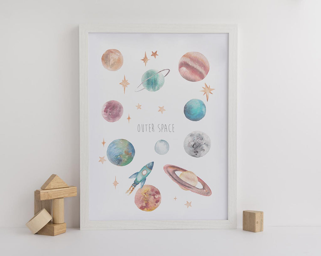 Personalised Planets & Outer Space Watercolour Print – view 4