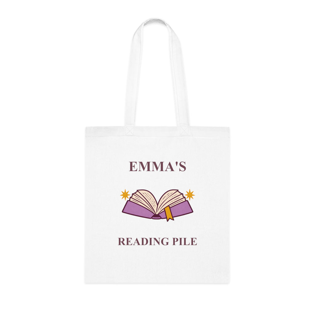Personalised Reading Pile Cotton Tote Bag
