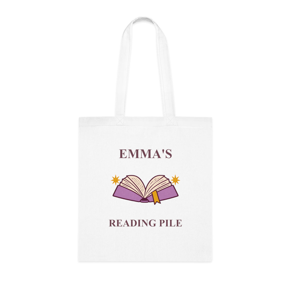 Personalised Reading Pile Cotton Tote Bag