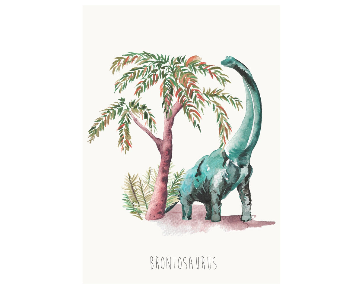Personalised Brontosaurus Watercolour Print – view 3