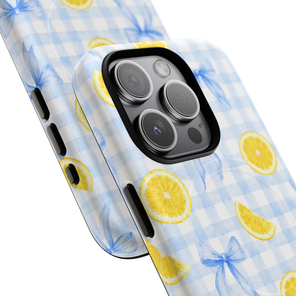 Lemon & Blue Bows Magnetic Phone Case – view 14