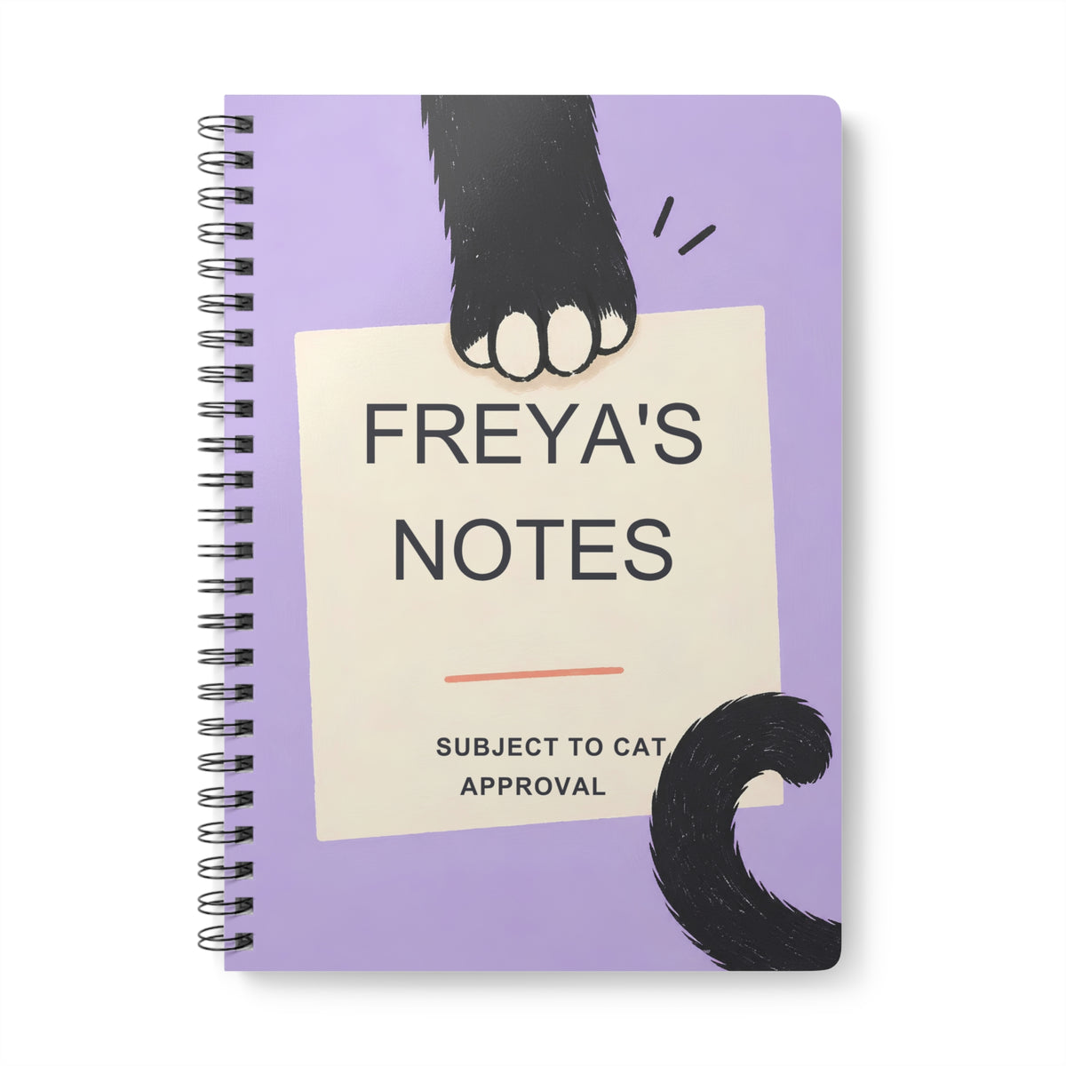 The Cat’s Assistant – Personalised A5 Lined Notebook