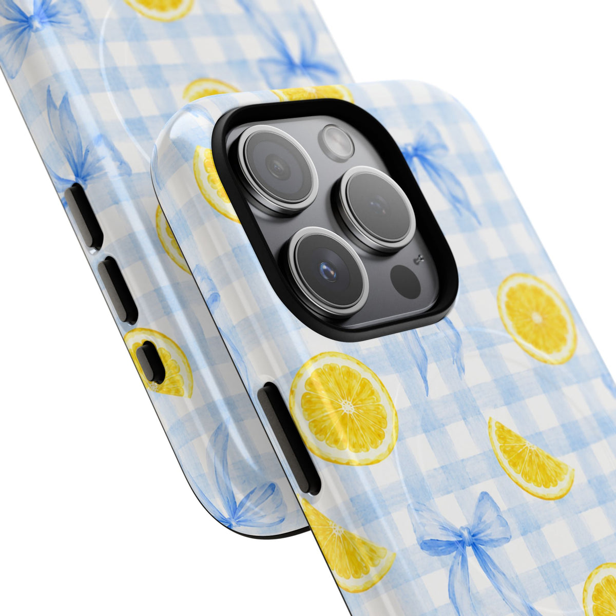 Lemon & Blue Bows Magnetic Phone Case – view 12
