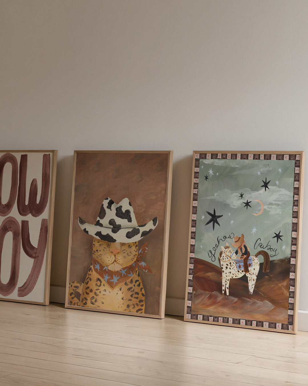 Howdy Leopard Cowboy Art Print – view 2