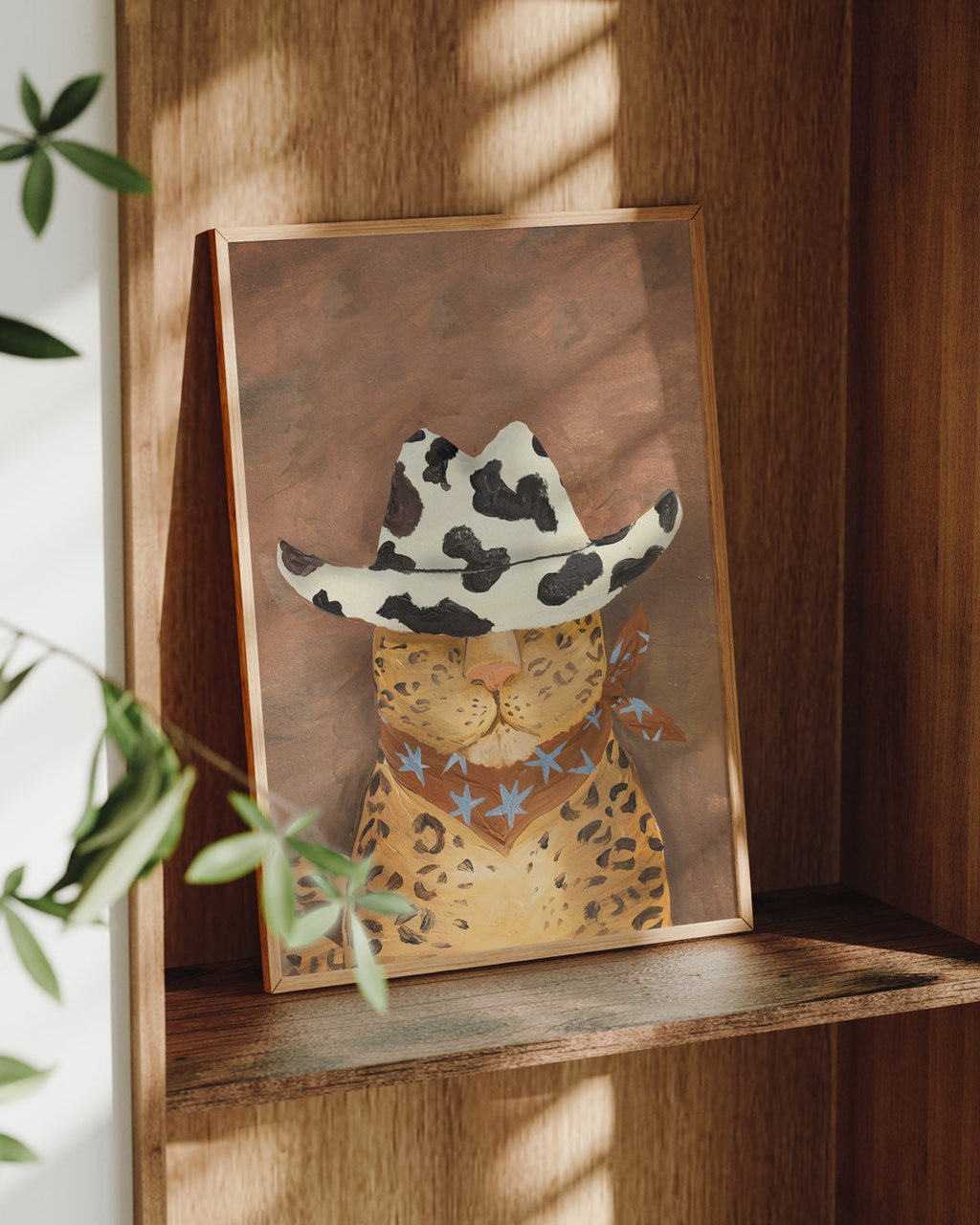 Howdy Leopard Cowboy Art Print – view 3