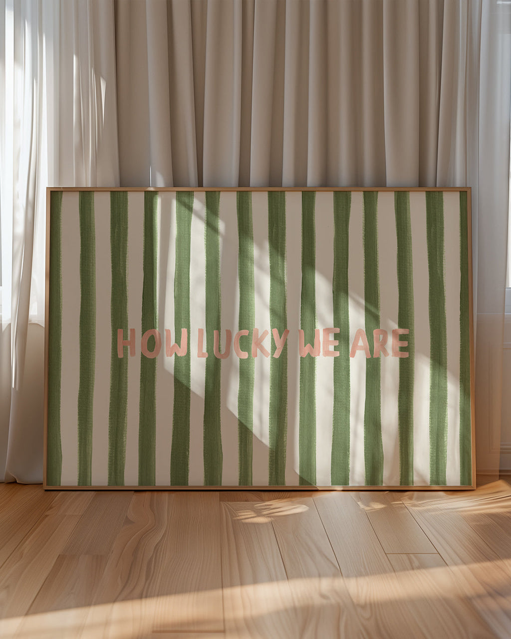 How Lucky We Are Typography Art Print – view 2
