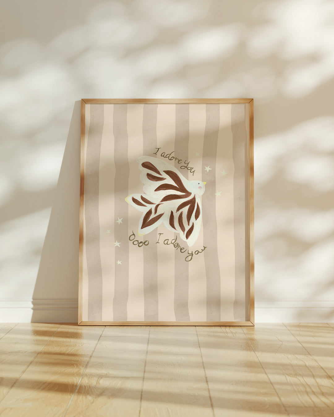 I Adore You Bird Art Print – Clay