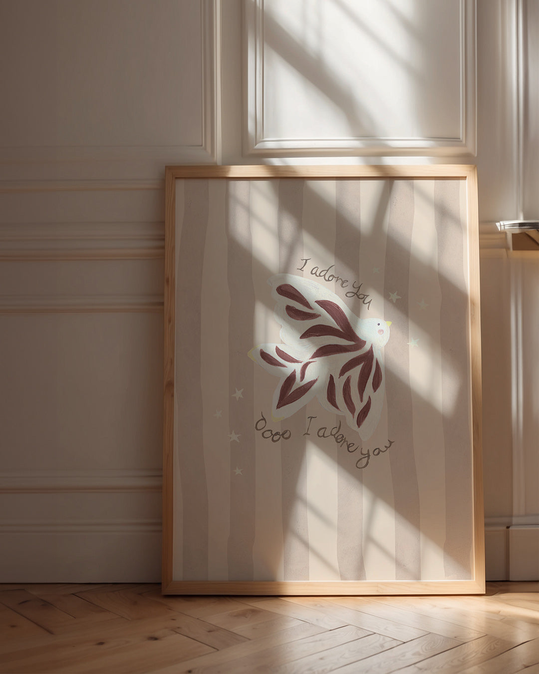 I Adore You Bird Art Print – Clay – view 2